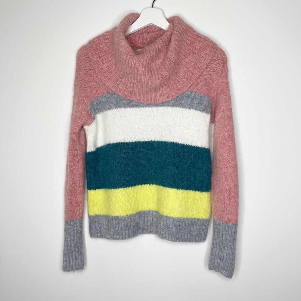 LOU & GREY Striped Turtleneck Sweater 